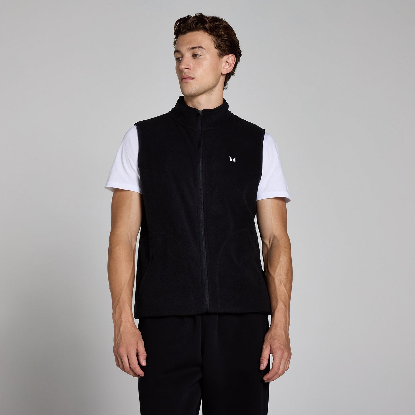 gilet van fleecestof voor heren - Zwart / M