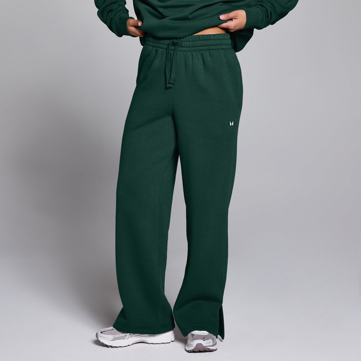 Basics joggingbroek met rechte pijpen voor dames - Smaragdgroen / M