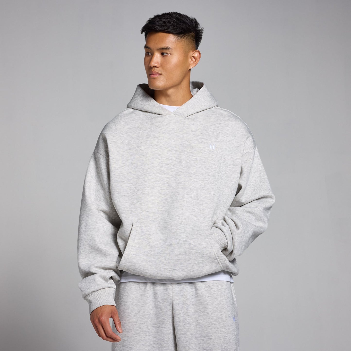 Rest Day oversized hoodie voor heren - Gemêleerd lichtgrijs / 3XL
