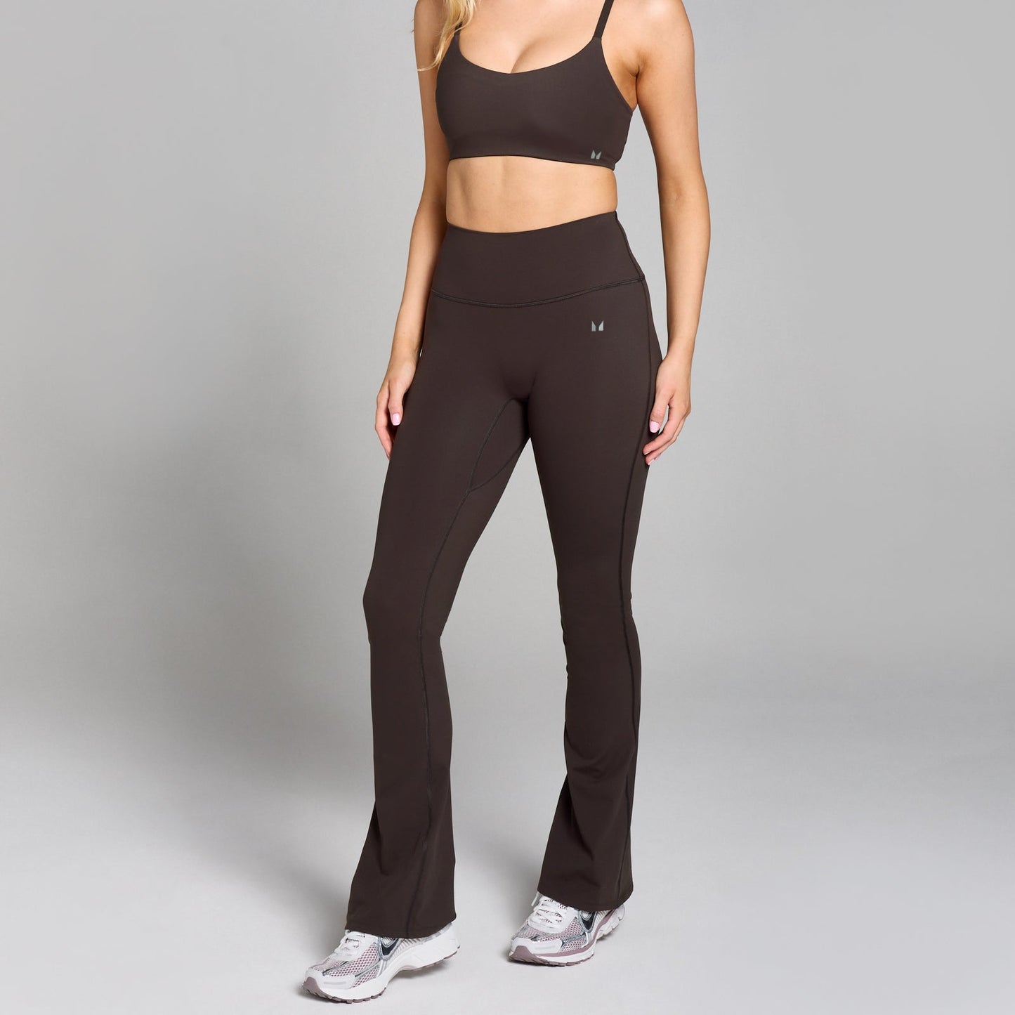 Tempo legging met uitlopende pijpen voor dames - Cacaobruin / XXL