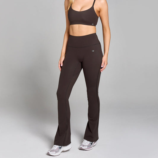 Tempo legging met uitlopende pijpen voor dames - Cacaobruin / XXL