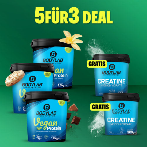 5für3: Protein-Power-Pack VEGAN mit Gratis Creatine - Default Title