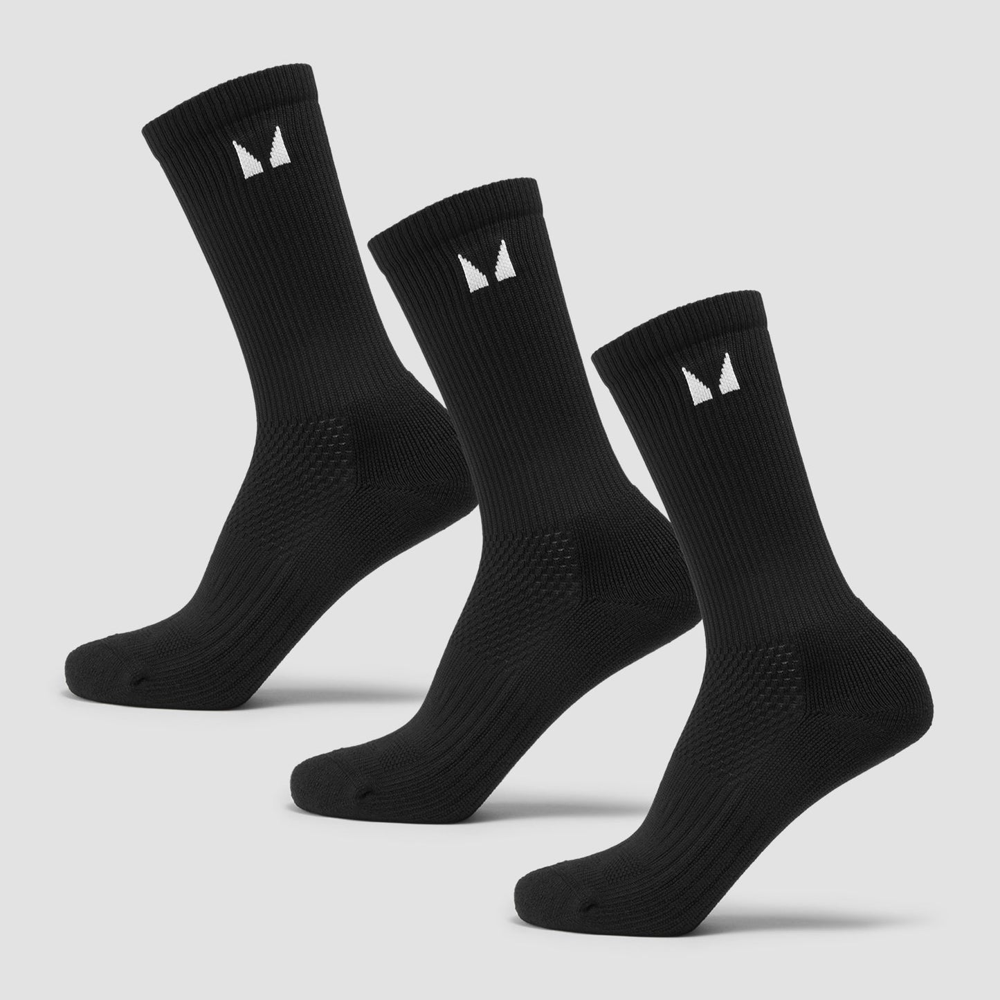 hardloopsokken (verpakking met drie stuks) - Zwart / UK 9-11