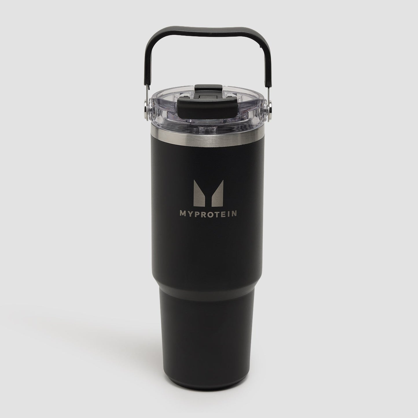 Gerecyclede Metalen Top Handle Rietjesfles 900ml - Zwart
