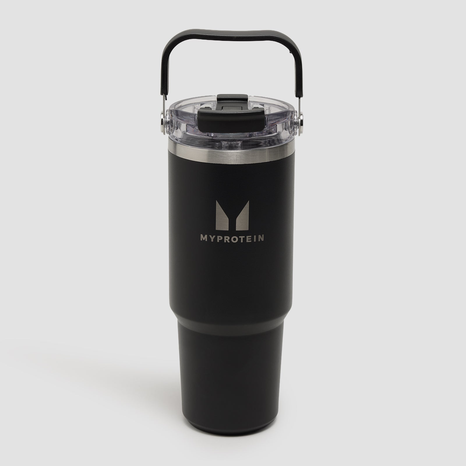 Gerecyclede Metalen Top Handle Rietjesfles 900ml - Zwart