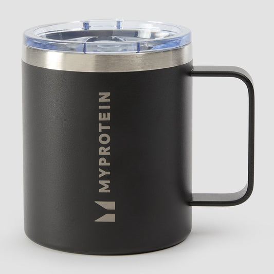 koffiebeker van gerecycled metaal 350 ml - Zwart
