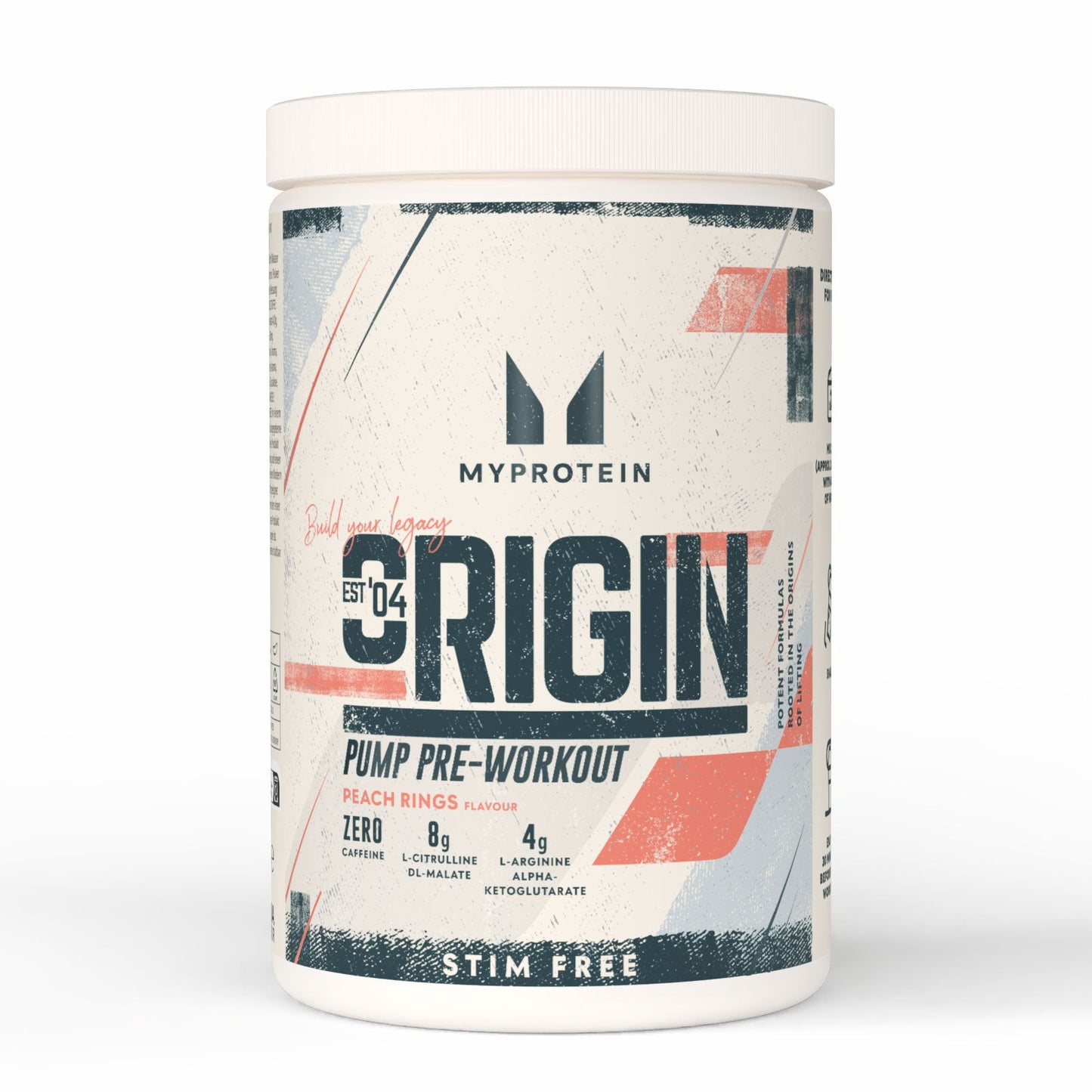Origin Stim-Free Pre-Workout - Peach Rings / 600 g / 30 porties
