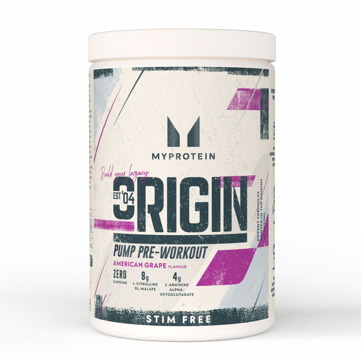 Origin Stim-Free Pre-Workout - American Grape / 600 g / 30 porties