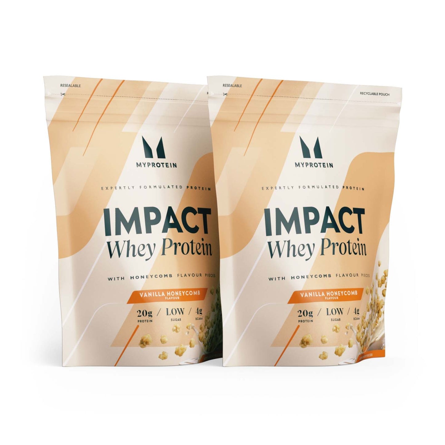 Impact Whey Protein - Vanille-honingraat met krokante koekkruimels - 1.92 kg