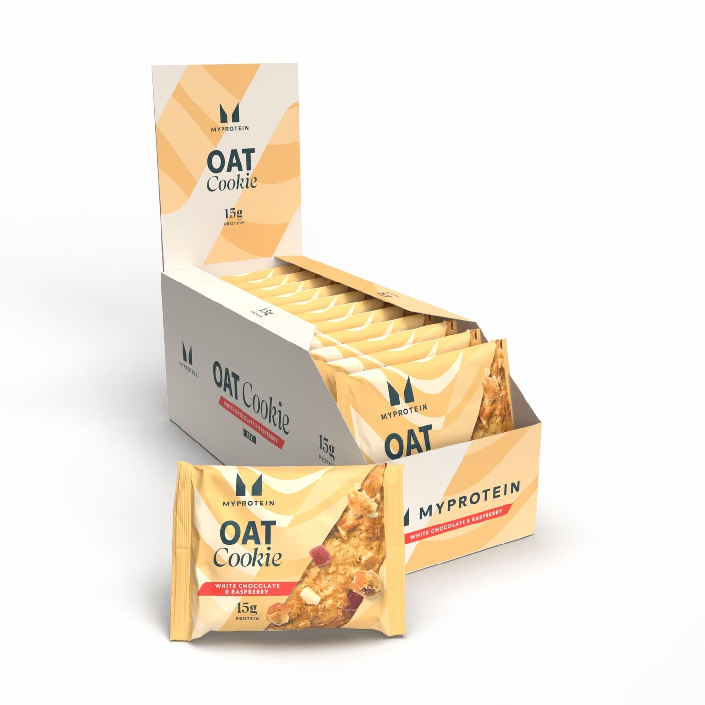 Baked Protein Cookie - White Chocolate and Raspberry (Oat) / 12 × 65 g