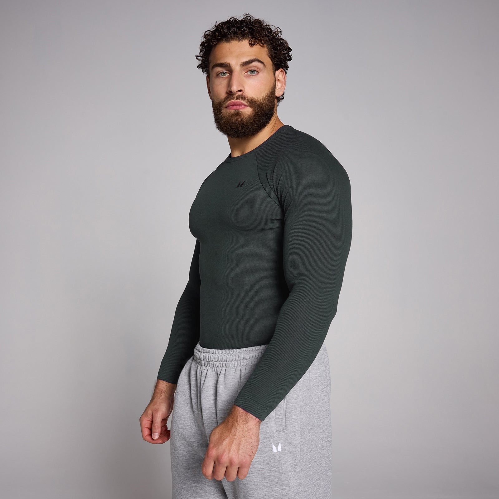 Origin geribd spieraccentuerend shirt met lange mouwen voor heren - XXL