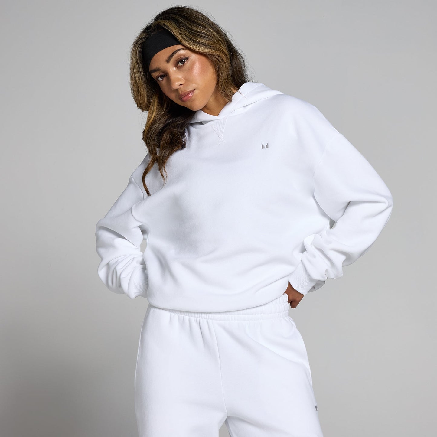 Basics oversized hoodie voor dames - Wit / XXL