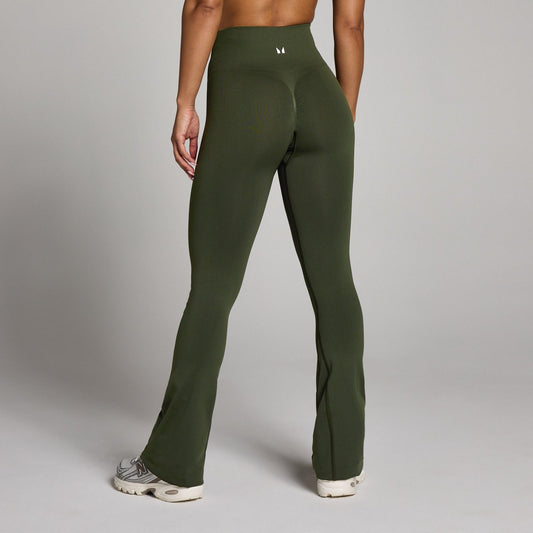 Dames Tempo Naadloze Wijde Legging - Bosgroen / XXL