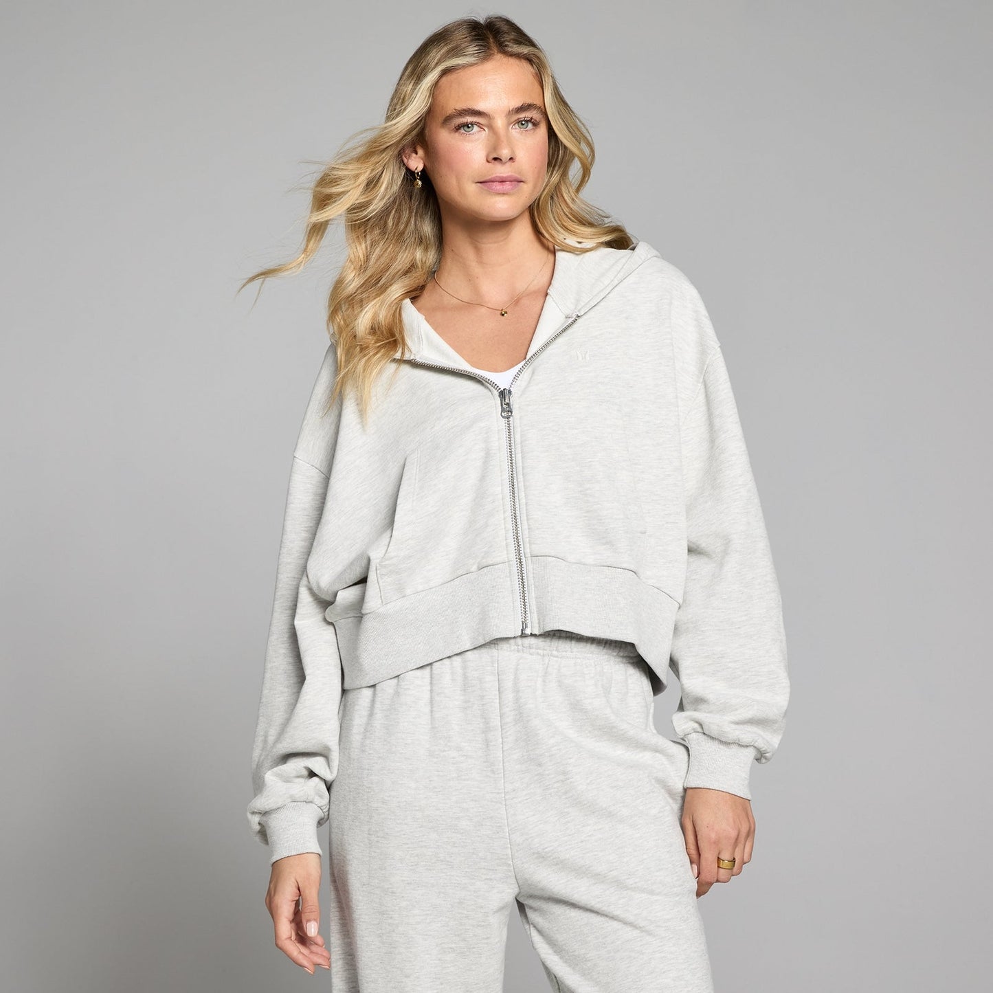 Dames Lichtgewicht Loopback Hoodie met Rits - XXL
