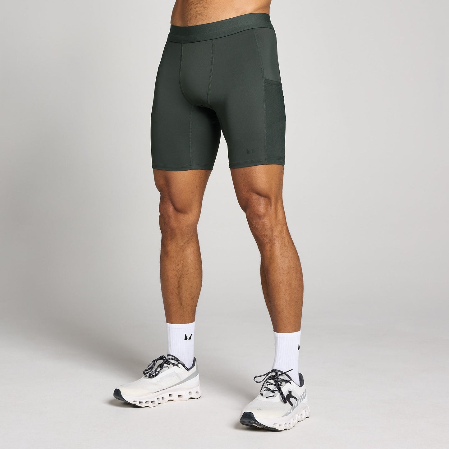 Heren Hybrid Pocket Half Tight - Gewassen Zwart / 3XL