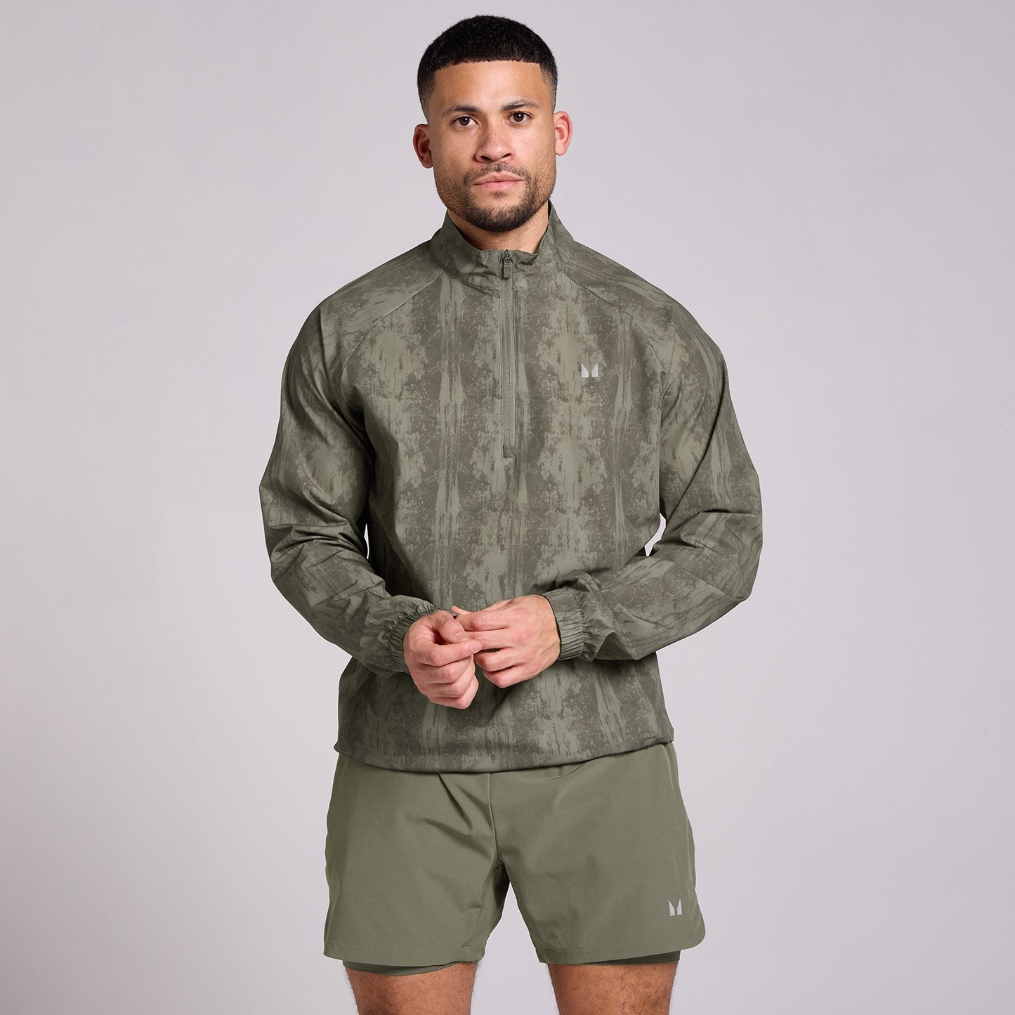 Heren Velocity Windjack - Bark Print / XXL