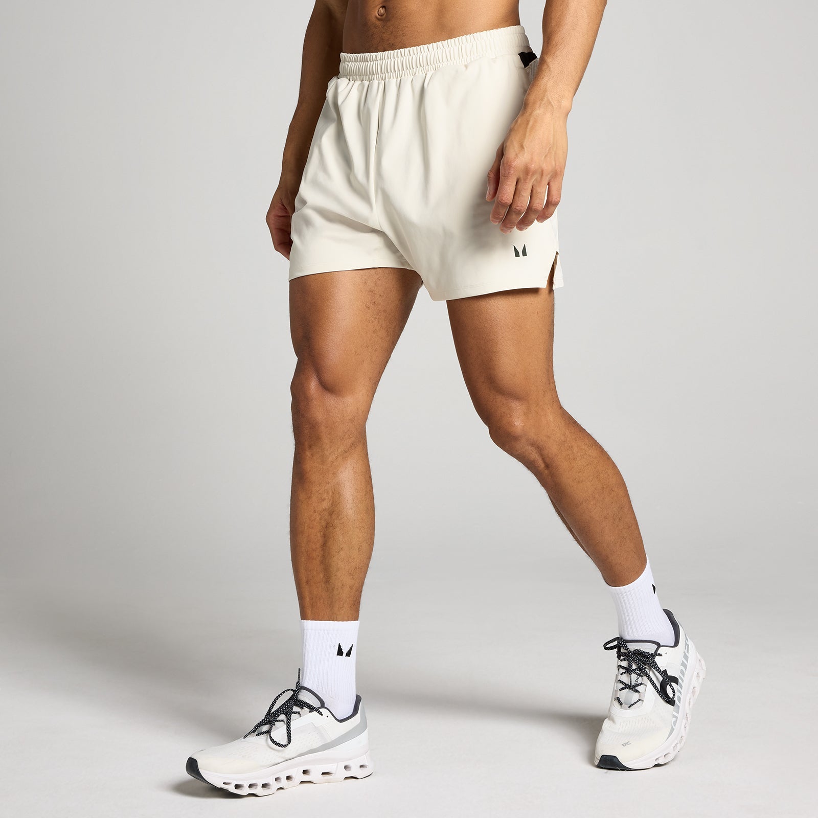 Heren Tempo Panel 5 Short - Beige / 3XL