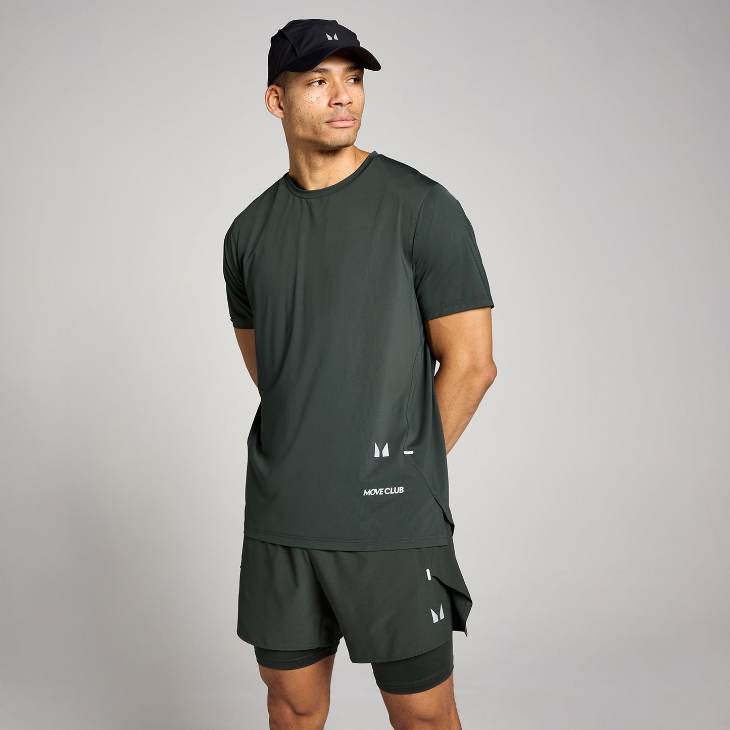 Heren Hybrid Mesh T-Shirt - Gewassen Zwart / S