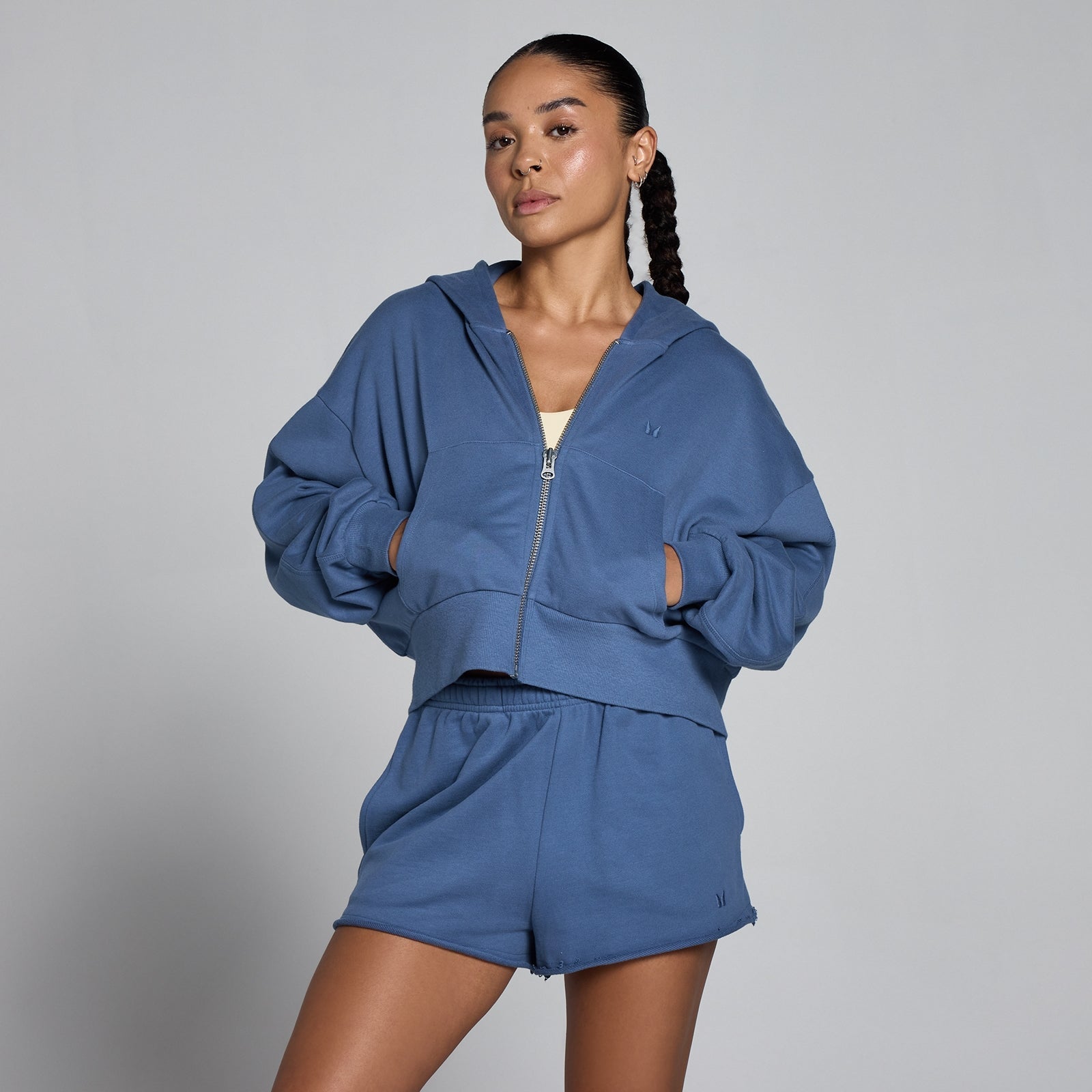Women's Lichtgewicht Loopback Hoodie met Rits - XXL