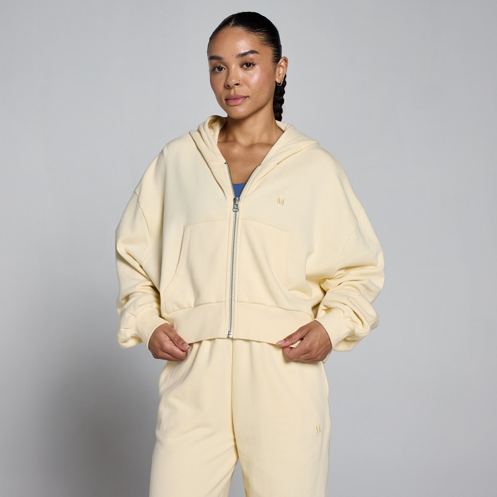 Women's Lightweight Loopback Zip Through Hoodie - Butter / XXL