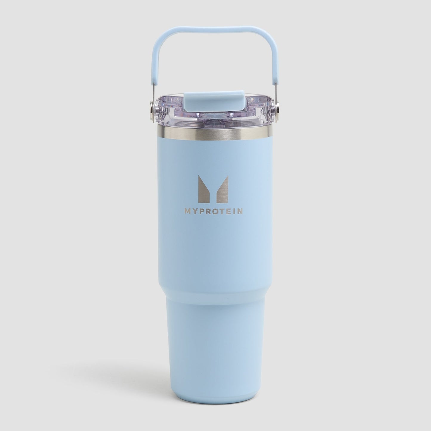 Gerecycled Metaal Top Handvat Rietje Fles 900ml - Babyblauw
