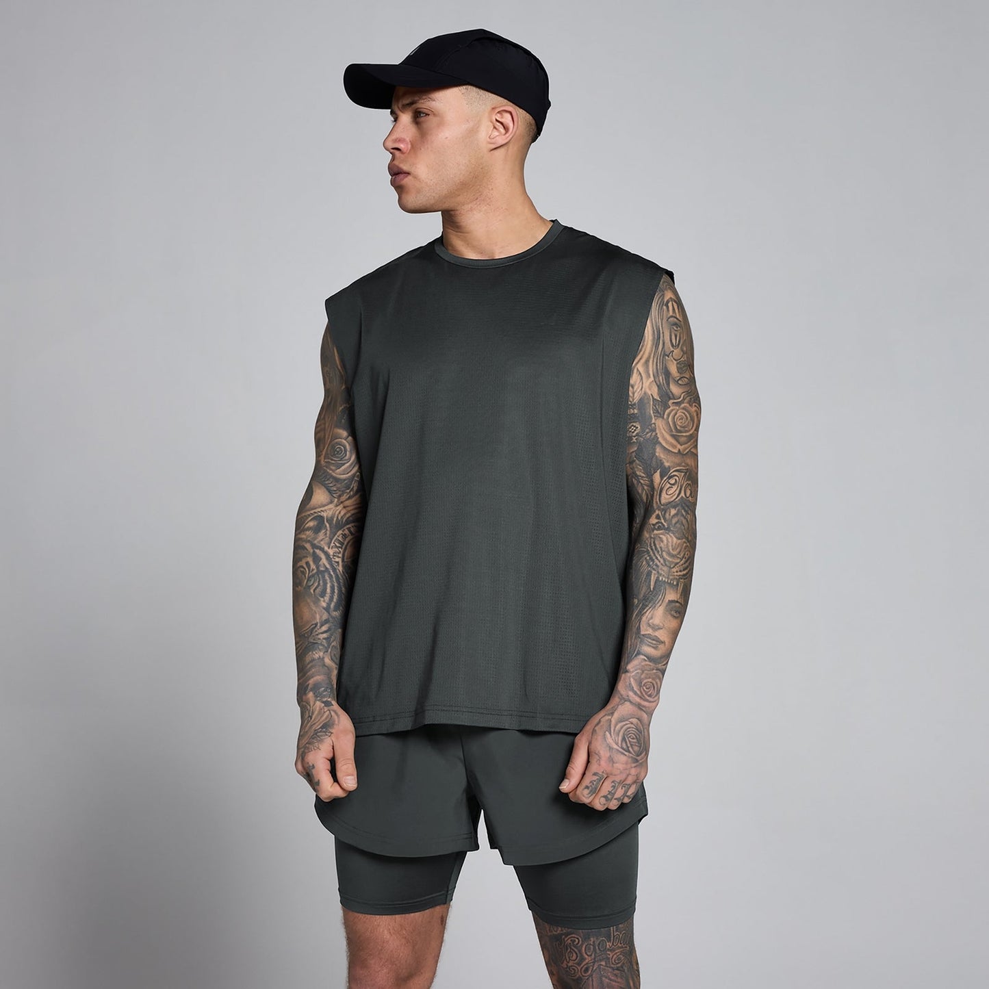 Hybrid Oversized Mesh Tanktop voor Heren - 3XL