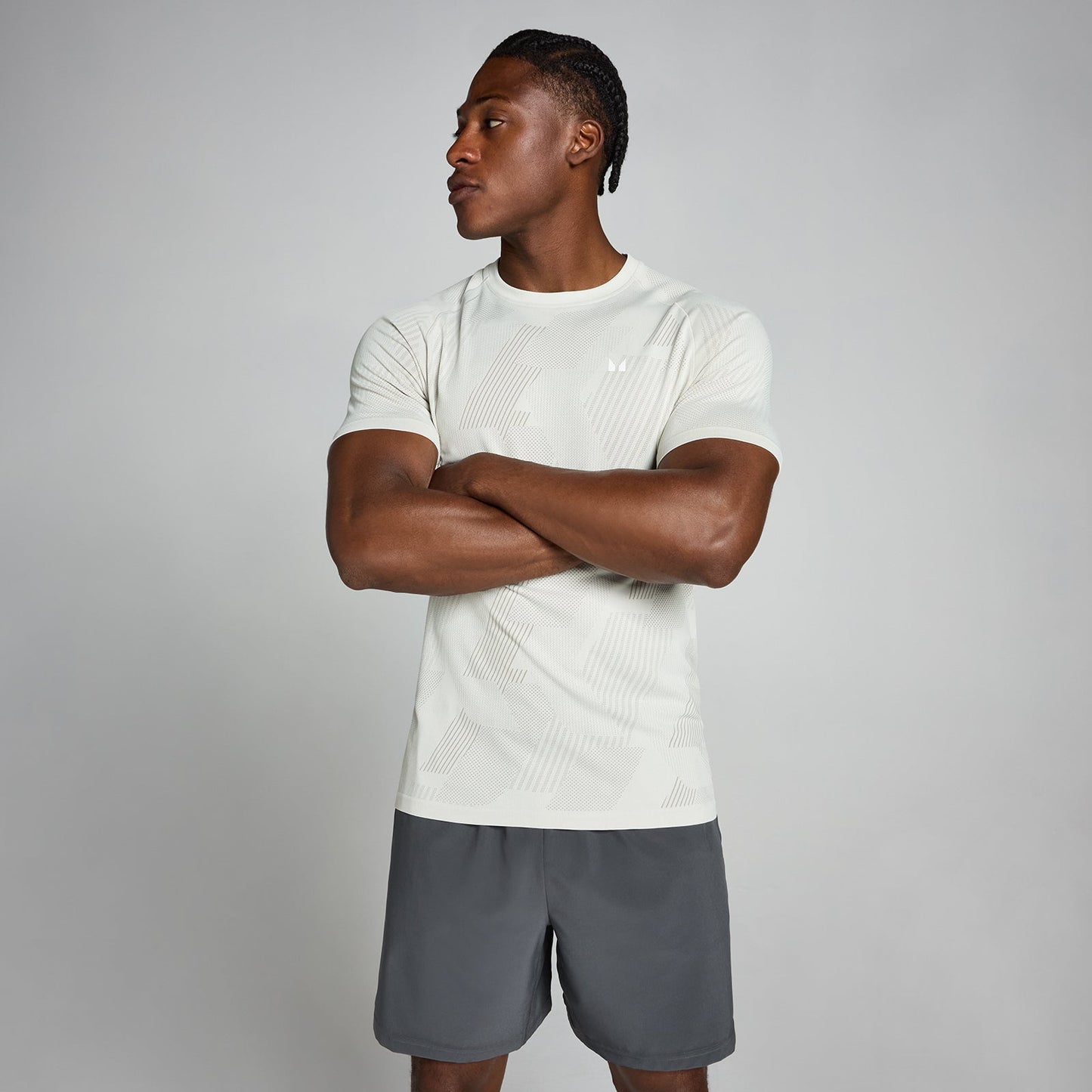Men's Tempo Pillar Graphic Seamless T-Shirt - Mist / 3XL