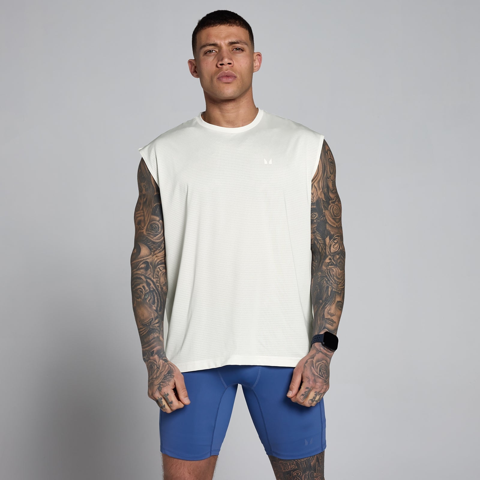 Men's Hybrid Oversized Mesh Tank - Mist / XXL