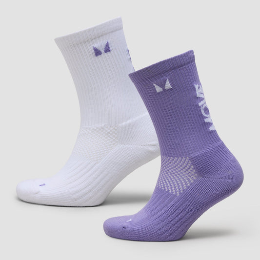 Move Club Hardloopsokken (2-pack) - Stoffig Druif / UK 9-11