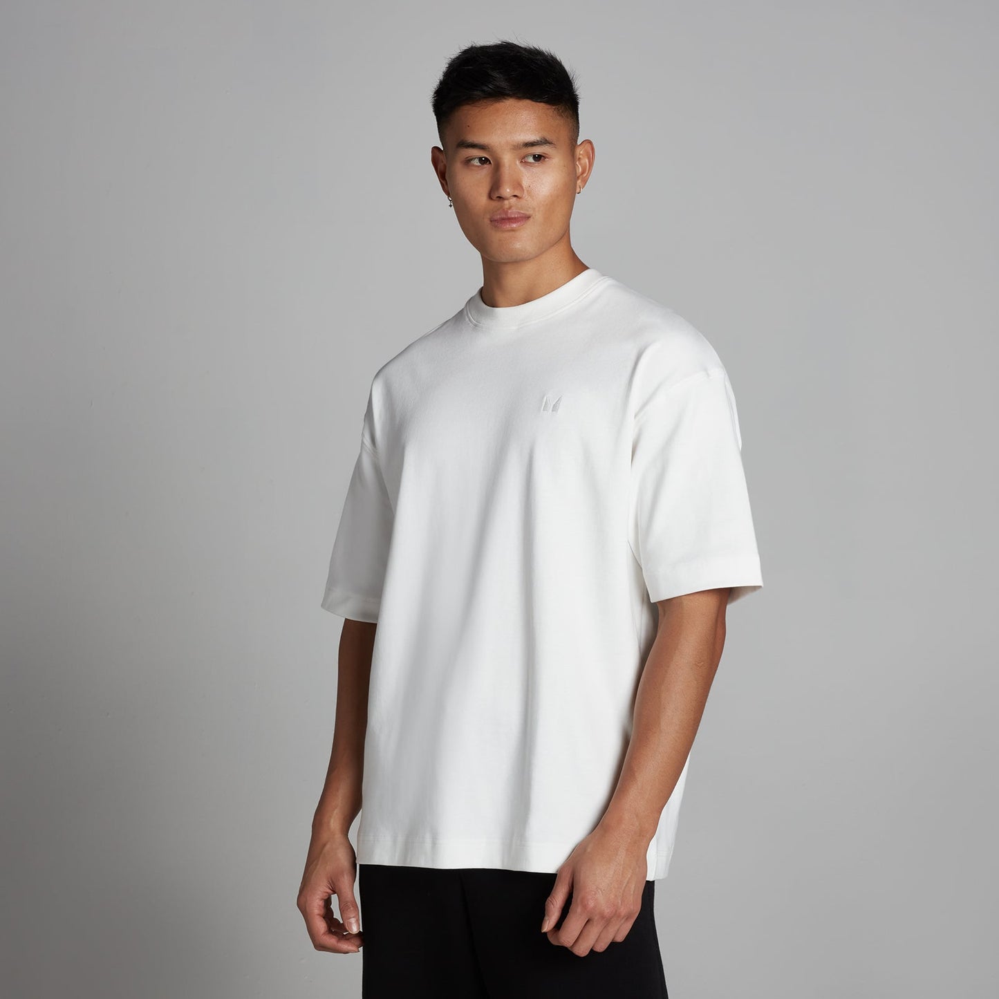 Heren Oversized Katoenen T-Shirt - Wit / 3XL
