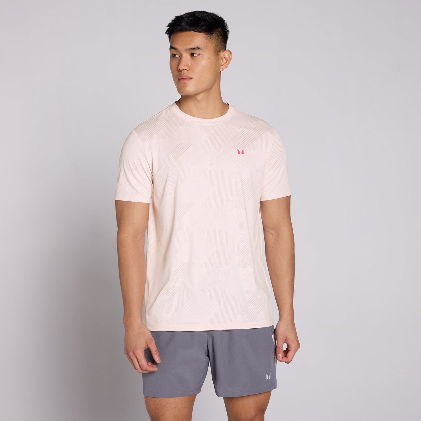 Heren Active Training Pillar Grafisch T-Shirt - Chalk Pink / 3XL