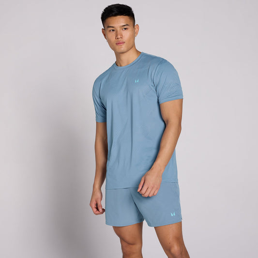 Heren Active Training Pillar Grafisch T-Shirt - Mist Blauw / 3XL