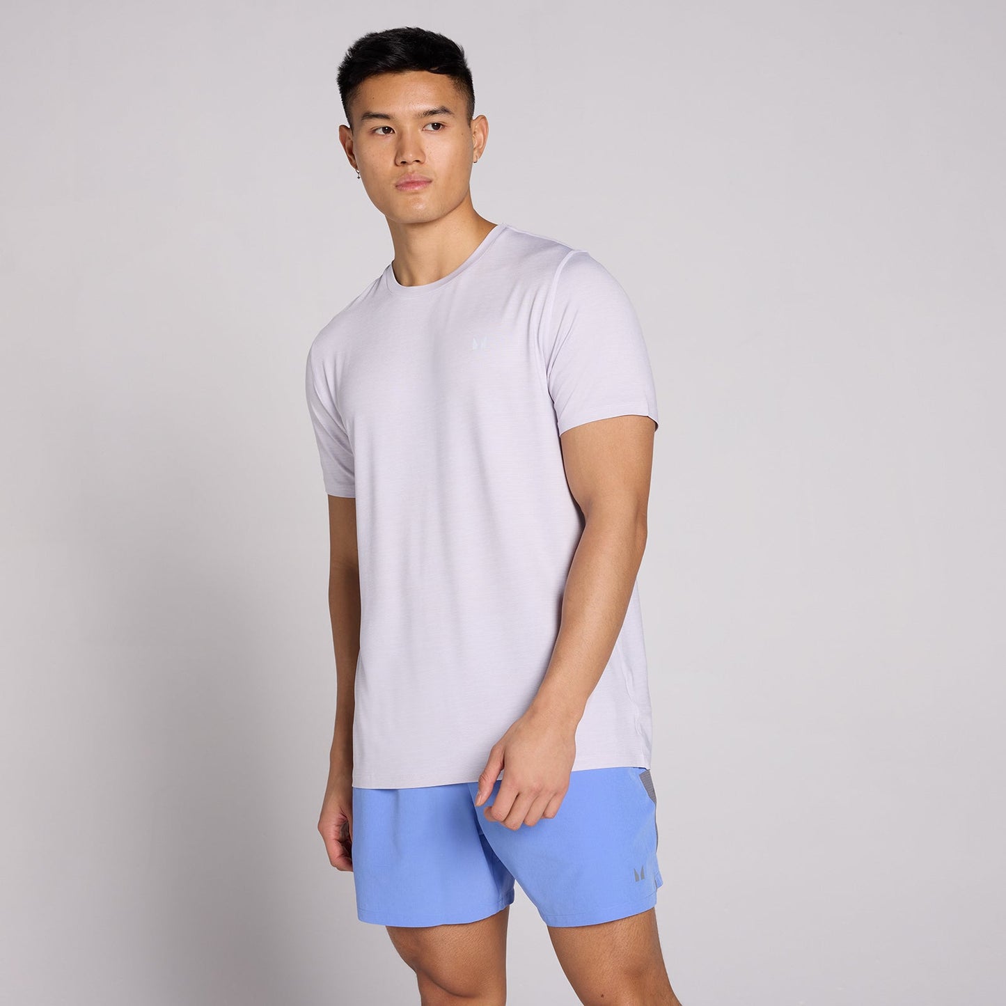 Heren Tempo Marl T-Shirt - Lila Grijs / 3XL