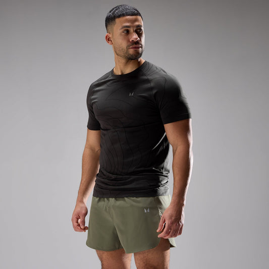 Heren Velocity Ultra Seamless T-Shirt - Gewassen Zwart / 3XL