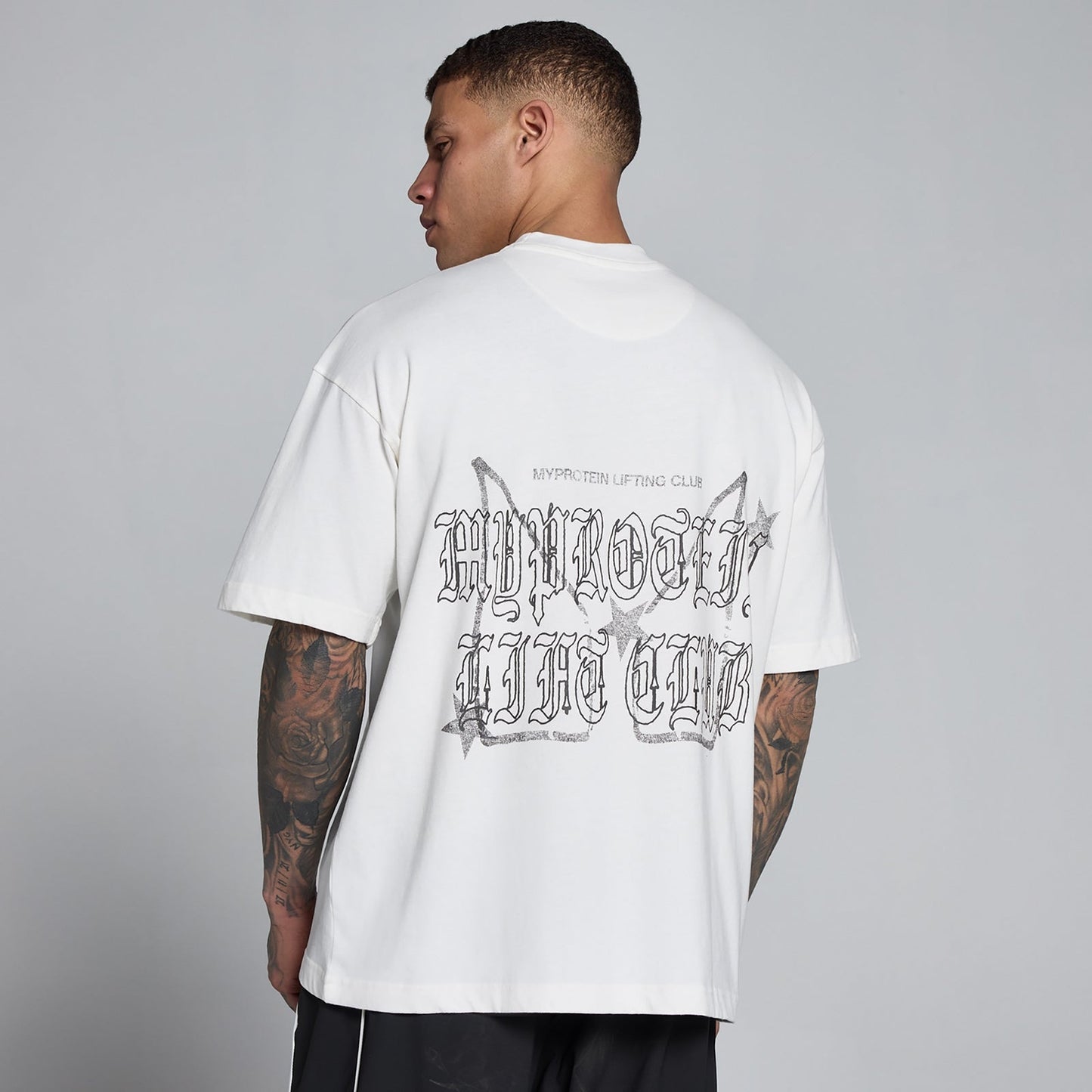 Men's Lift Graphic Washed Oversized Cotton T-Shirt - Vintage Wit / 3XL