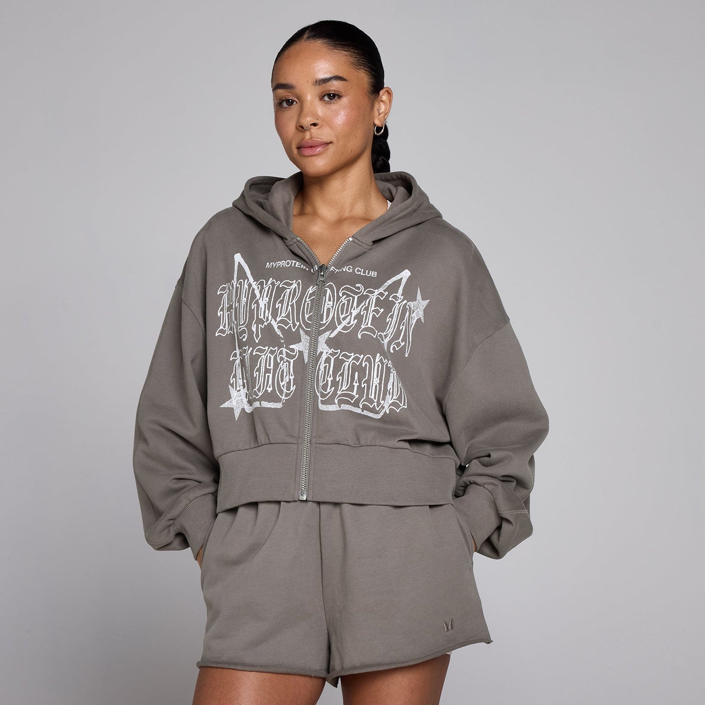 Dames Lift Grafische Lifestyle Hoodie met Rits - XXL