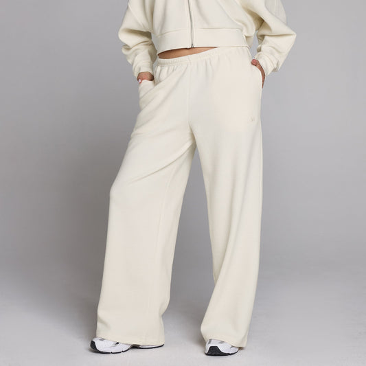 Dames Waffle Mid Rise Rechte Joggingbroek - XXL