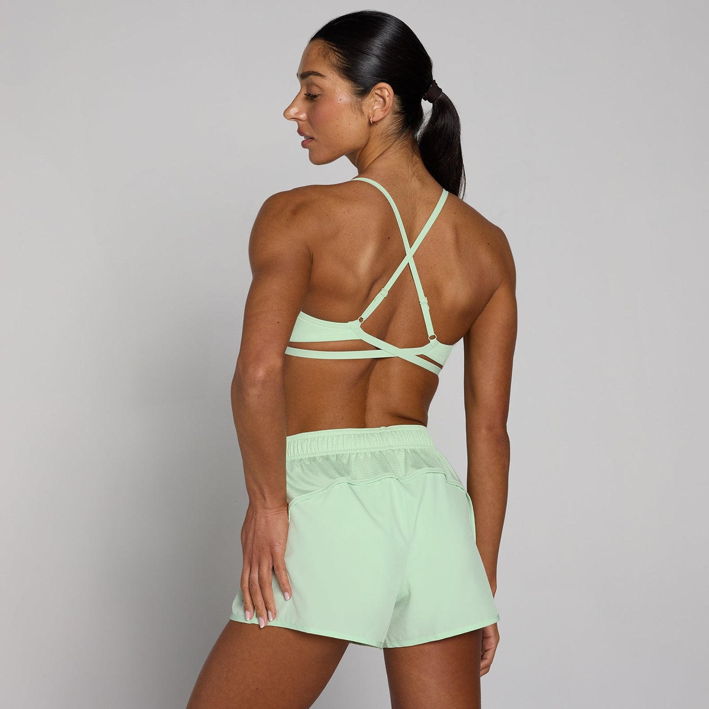 Women's Tempo Adjustable Strappy Back Sports Bra - Lichtgroen / XXL