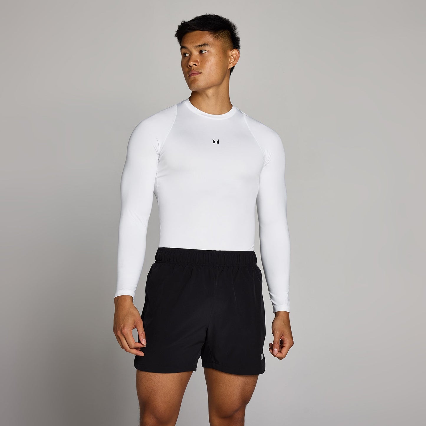 Heren Training Lange Mouw Basislaag - Wit / 3XL