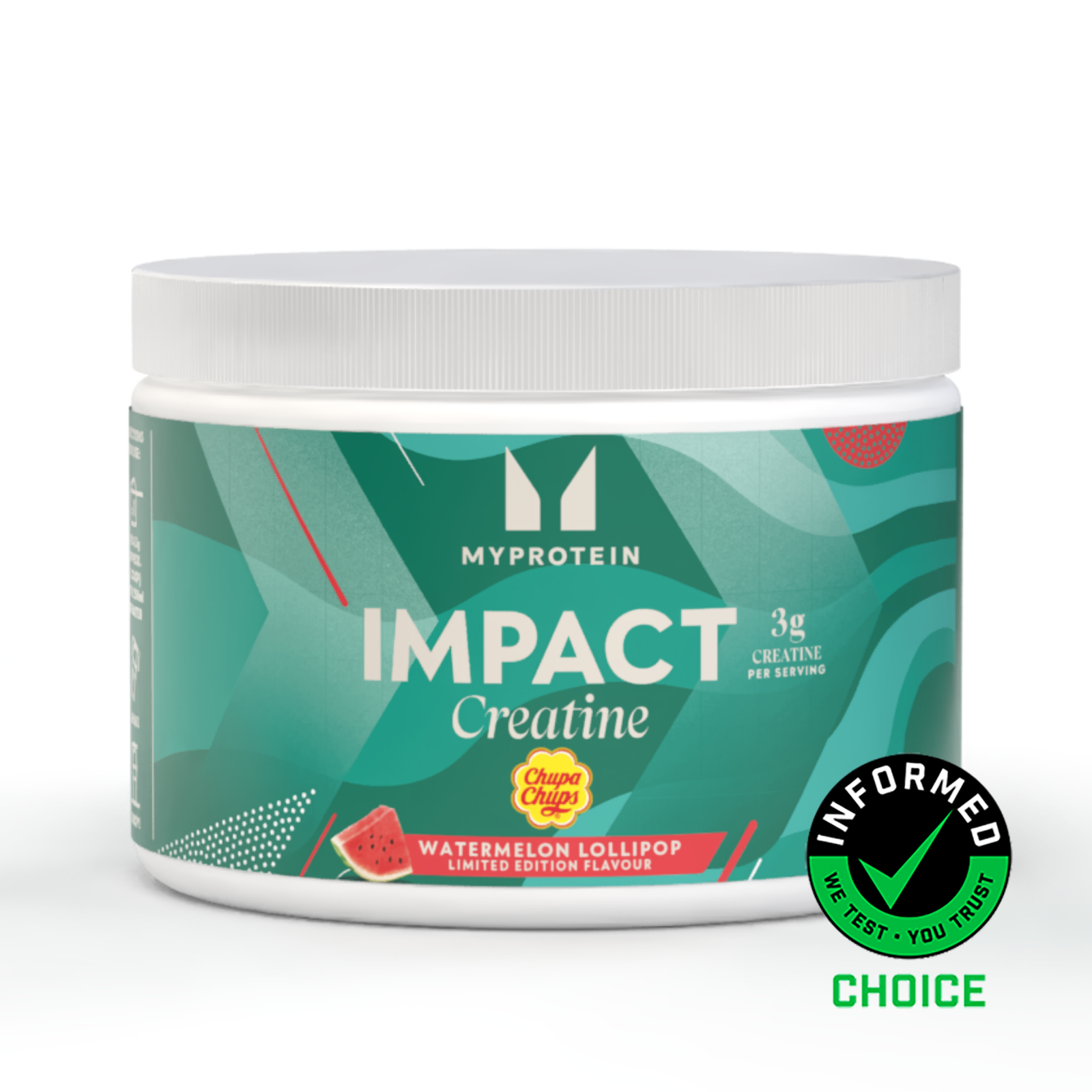 Impact Creatine - Watermelon Lollipop / 250 g / 55 porties / Chupa Chups watermeloenlolly / Chupa Chups