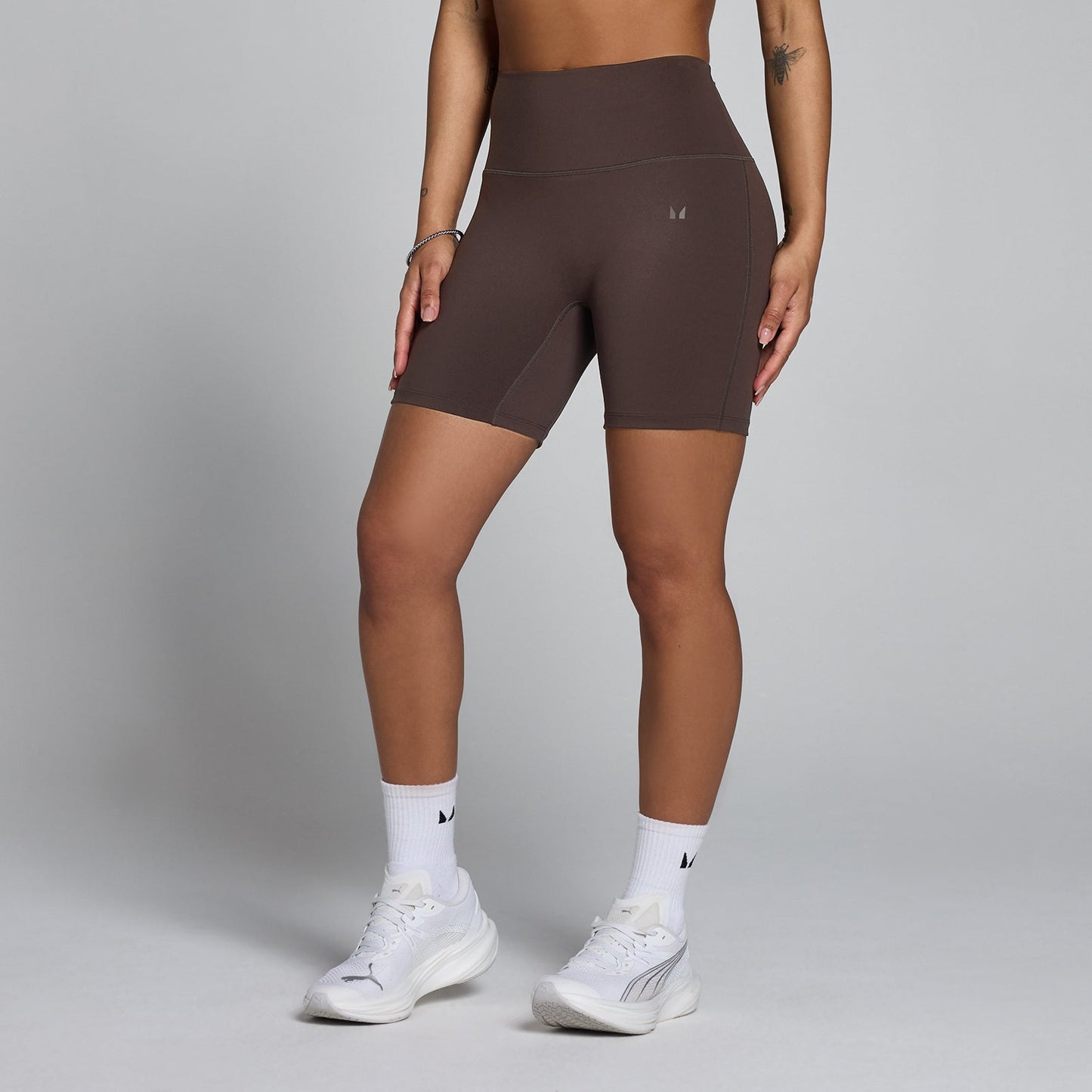 Dames Tempo Hoge Taille Short - Cacao / XXL