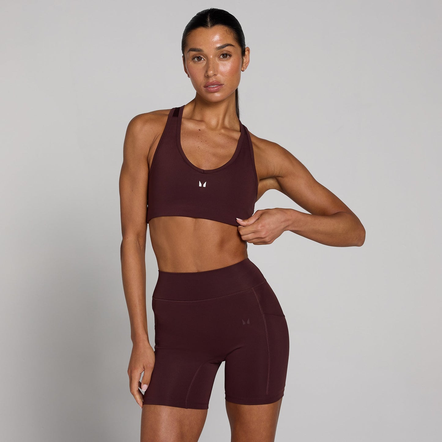 Dames Training Racerback Sport-bh - Fudge / XXL