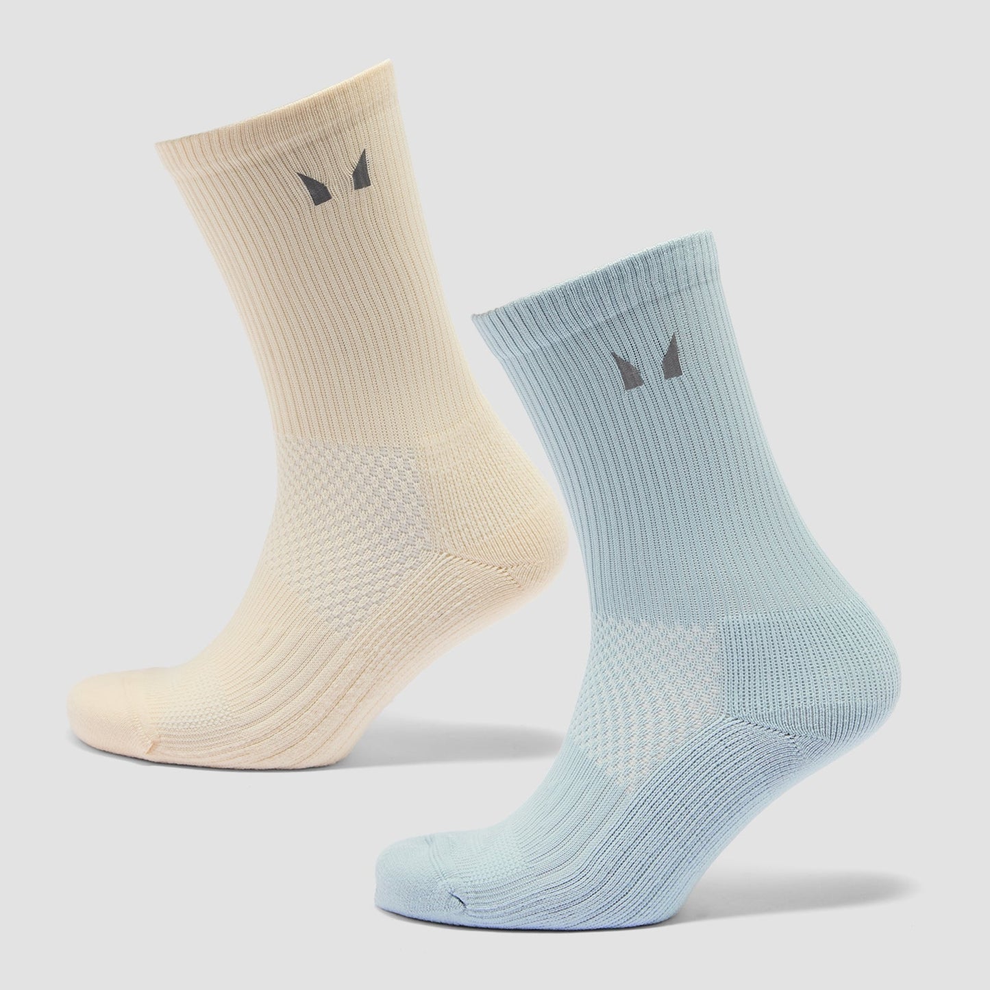 Reflecterende Hardloopsokken (2 Paar) - Boter/Babyblauw / UK 9-11