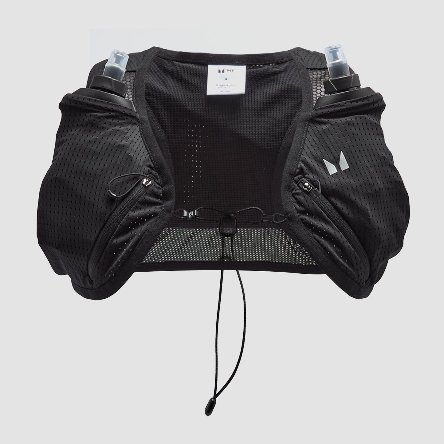 Compact Hydration Vest & 2 Soft Running Bottles Bundle - Black / L