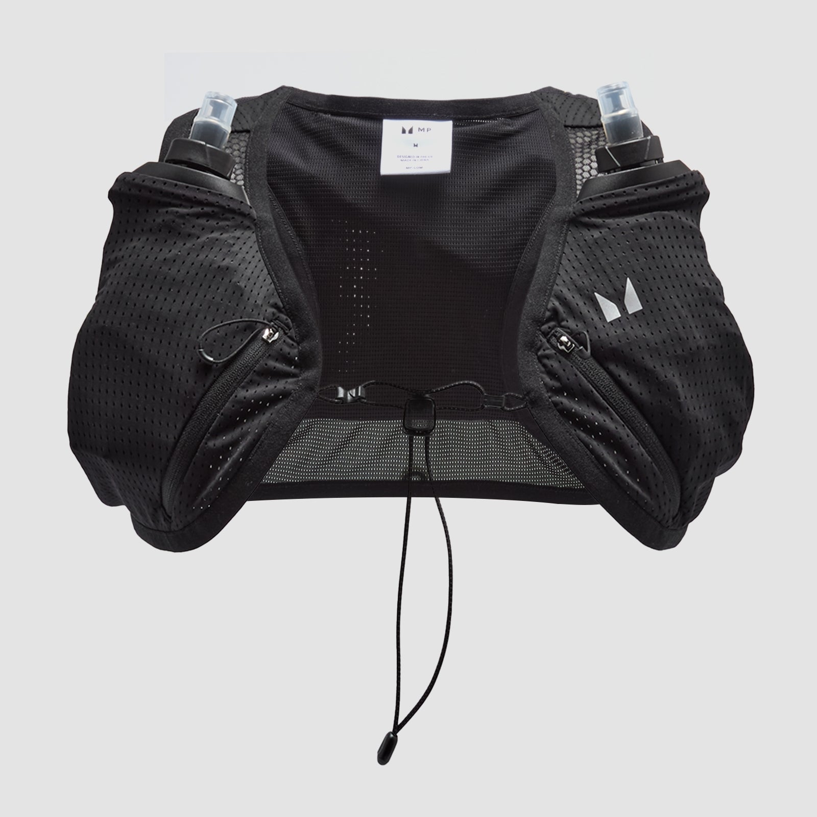 Compact Hydration Vest & 2 Soft Running Bottles Bundle - Black / L