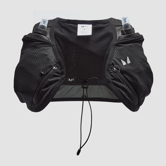 Compact Hydration Vest & 2 Soft Running Bottles Bundle - Black / L