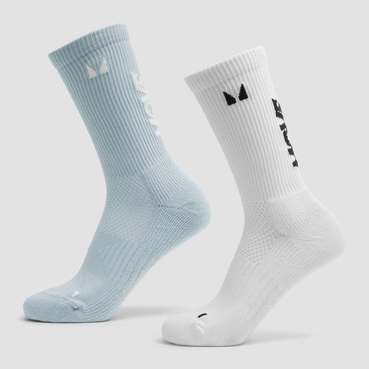 Move Club Hardloopsokken (2 paar) - Babyblauw/Wit / UK 9-11