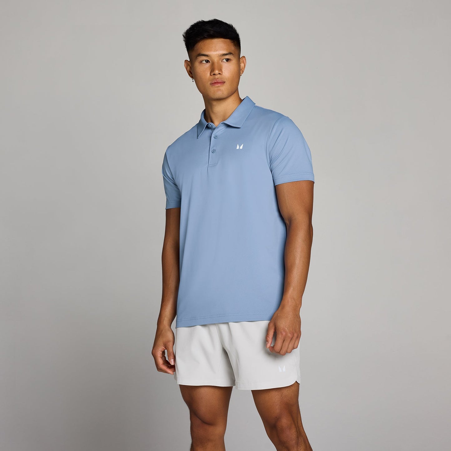 Men's Training Polo Shirt - Mistblauw / 3XL
