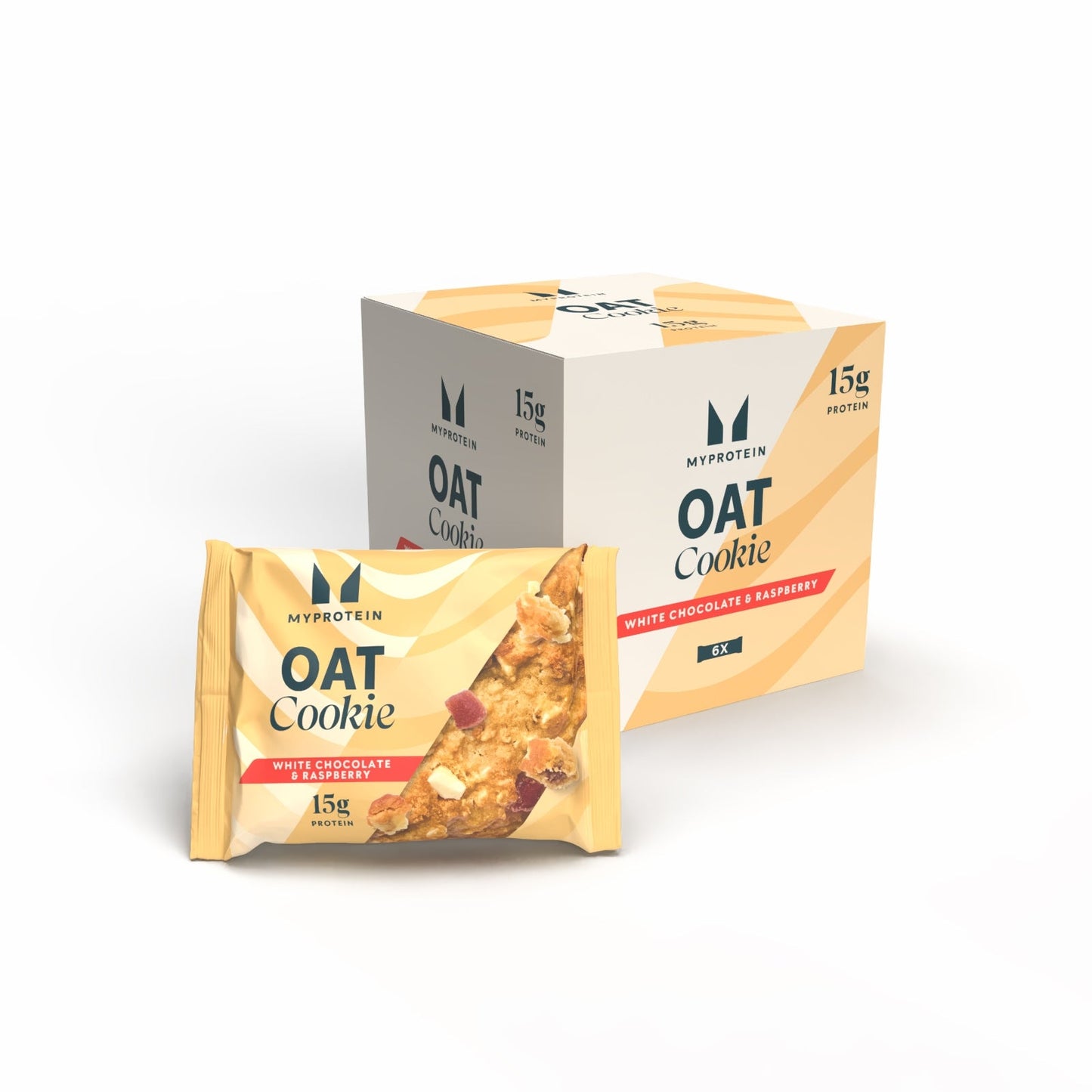 Baked Protein Cookie - White Chocolate and Raspberry (Oat) / 6 × 65 g