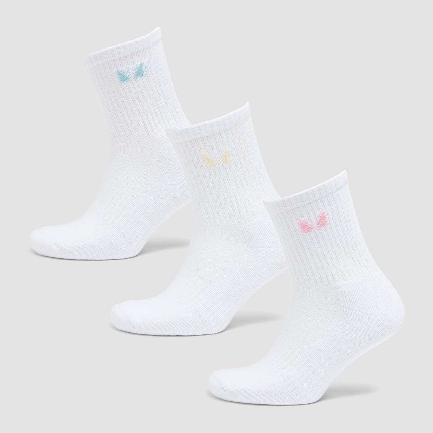 Unisex Crew Sokken - Cosmo Roze/Hemelsblauw/Kokosnoot / UK 6-8